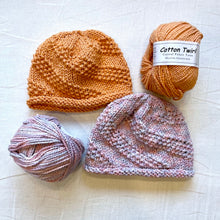 Load image into Gallery viewer, Spiral Seed Stitch Baby Hat Knitting Kit | Crystal Palace Cotton Twirl &amp; Knitting Pattern (#152)
