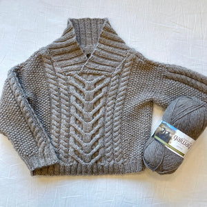 Baby Fisherman's Pullover Knitting Kit | Plymouth Galway & Knitting Pattern