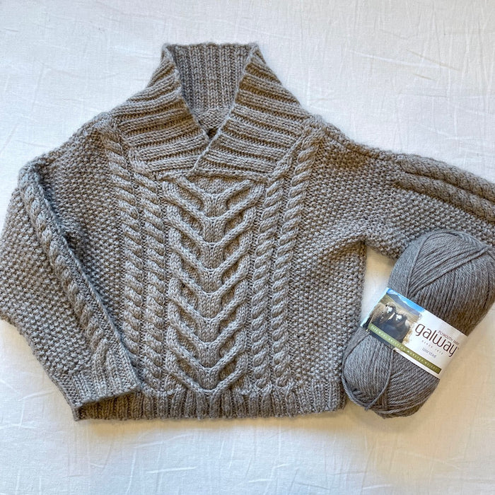 Baby Fisherman's Pullover Knitting Kit | Plymouth Galway & Knitting Pattern