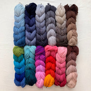 Ombré Cashmere Wrap Knitting Kit | Jade Sapphire Mini Ombré Collection & Knitting Pattern (#367)