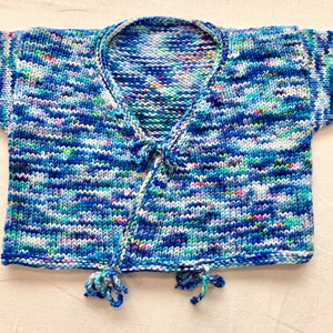 Cadenza Cross-Over Baby Sweater (Rockstar version) Knitting Kit | Molly Girl Rockstar DK