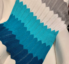 Load image into Gallery viewer, Chevron Baby Blanket (Cascade version) Knitting Kit | Ultra Pima Cotton &amp; Knitting Pattern (#323)
