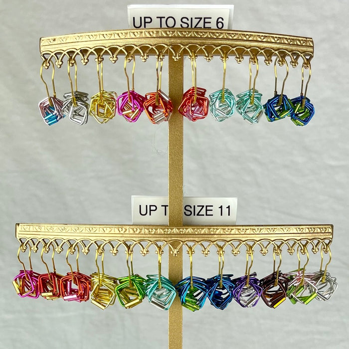 Beaded Stitch Markers | Small Square