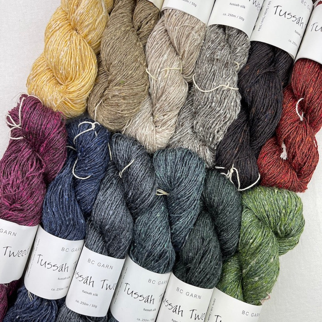 Deco Shawlette (Tussah version) Knitting Kit | Tweed & Kn ATELIER YARNS