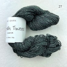 Load image into Gallery viewer, Easy Garter Edge Shawlette Knitting Kit | Tussah Tweed &amp; Knitting Pattern (#321B)
