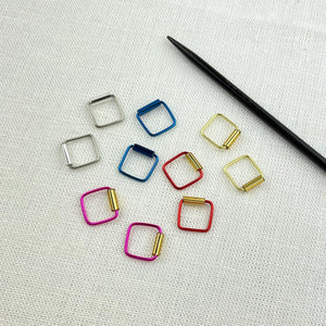 Beaded Stitch Markers | Large Square