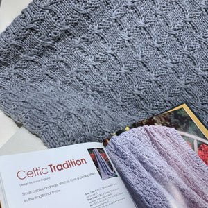 Celtic Tradition Afghan Knitting Kit | Ella Rae Superwash Classic & Knit Afghans Book