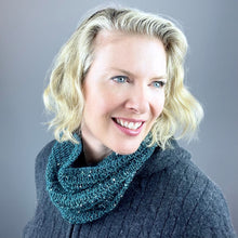 Load image into Gallery viewer, Windowpane Cowl (Short &amp; Stout Version) Knitting Kit | Shibui Lunar, Artyarns Beaded Mohair and Sequins &amp; Knitting Pattern (#291)

