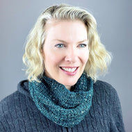 Windowpane Cowl (Short & Stout Version) Knitting Kit | Madelinetosh Tosh Lunar, Artyarns Beaded Mohair and Sequins & Knitting Pattern (#291)