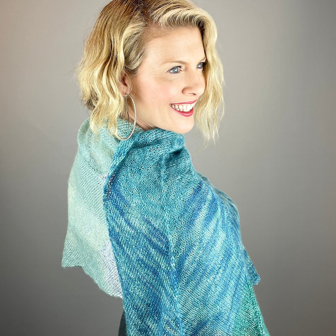 Expanding Chevron Shawl (Colinton version) Knitting Kit | Colinton Lac ...