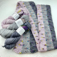 Load image into Gallery viewer, Intarsia Scarf Knitting Kit | Wonderland TweedleDeeDum &amp; Knitting Pattern (#90B)
