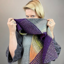 Load image into Gallery viewer, Color Block Scarf Knitting Kit | Noro Silk Garden &amp; Knitting Pattern (#93B)
