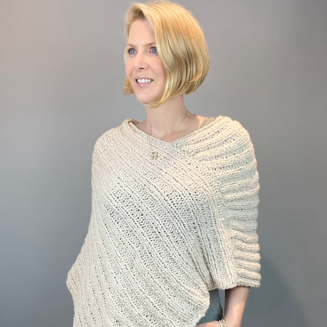 Nomad Bulky Poncho Knitting Kit | Berroco Nomad & Knitting Pattern (#6 ...