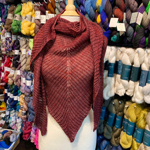 Siki Shawl Knitting Kit | Earl Grey Gunpowder Sock