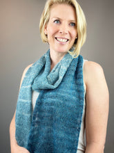 Load image into Gallery viewer, Shibui Spectrum Scarf Knitting Kit | Ito Kinu, Artyarns Mohair Ombre &amp; Knitting Pattern
