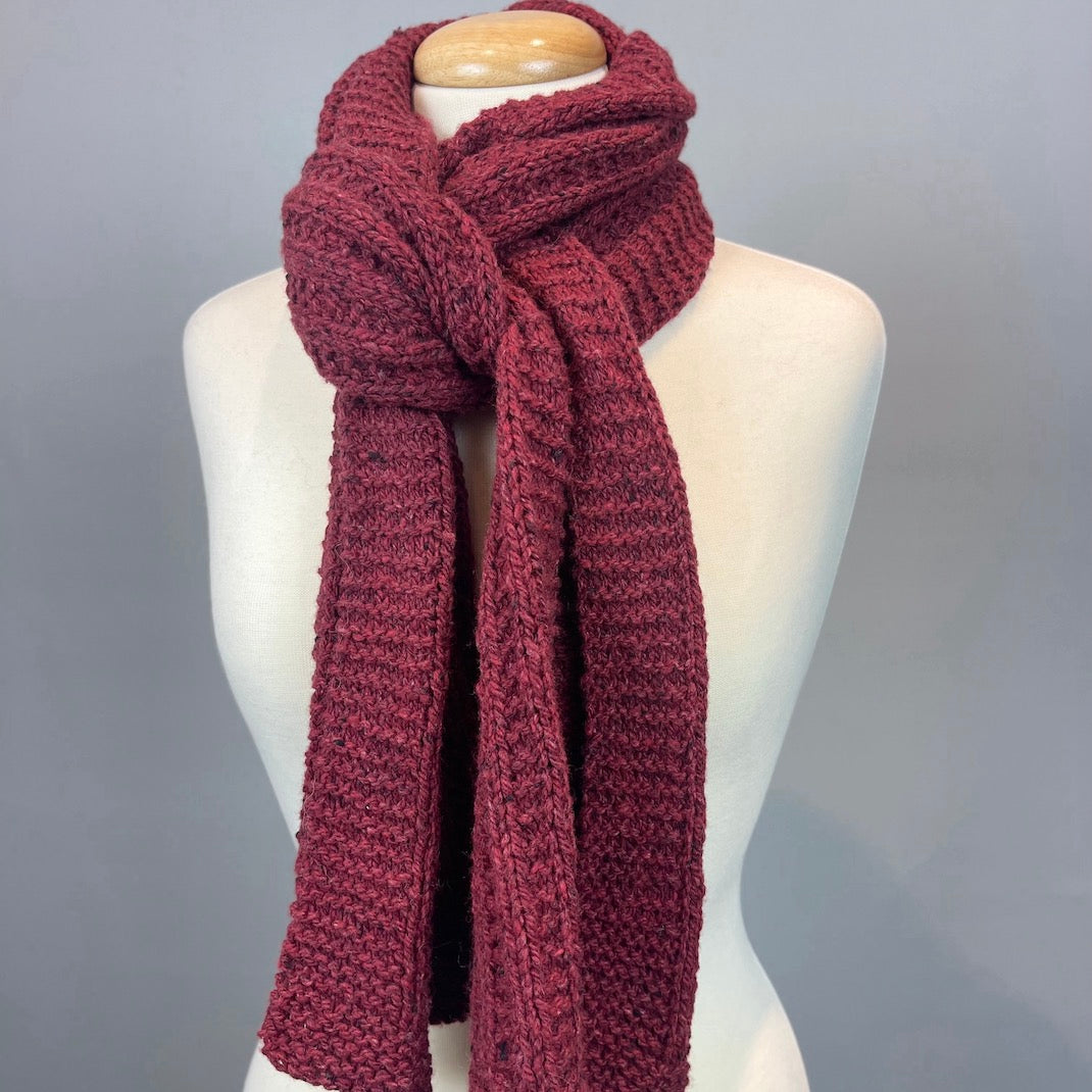 Double Broken Rib Scarf (Aran version) Knitting Kit | Queensland Kathm ...