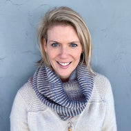 Linen Stitch Cowl (Cardiff & Zauberball version) Knitting Kit | Cardiff Cashmere Small, Zauberball Crazy & Knitting Pattern (#228)