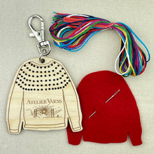 Load image into Gallery viewer, Katrinkles Sweater Key Chain with Atelier Logo
