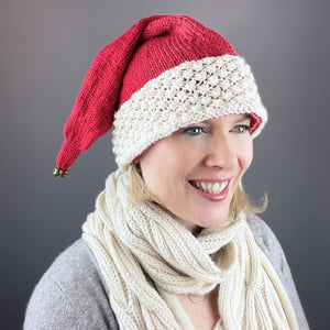Atelier Santa Hat with Bells Knitting Kit | Ella Rae Superwash Classic & Knitting Pattern (#335)