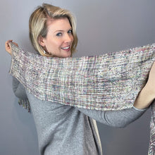 Load image into Gallery viewer, Beaded Mohair Woven Scarf Kit | Artyarns Merino Cloud, Beaded Mohair and Sequins &amp; Weaving Pattern (#398)
