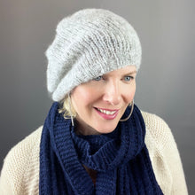 Load image into Gallery viewer, Alpaca Silver Slouchy Hat Knitting Kit | Alpaca Silver &amp; Knitting Pattern (#386)
