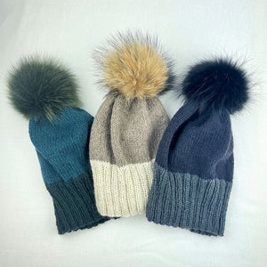 mYak Two Color Slouch Hat | mYak Baby Yak Medium & Knitting Pattern (#385)