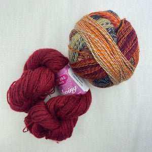Botanic Shawl Knitting Kit | Jade Sapphire Angelwing & Zauberball Crazy