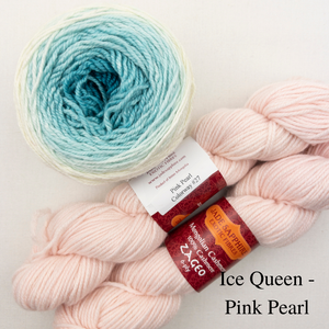 Slip Stitch Scarf Knitting Kit | Jade Sapphire 6-Ply Mongolian Cashmere, Freia Superwash Merino Silk Sport & Knitting Pattern (#089)