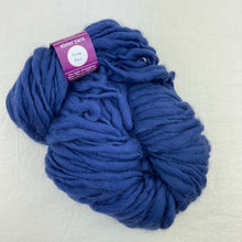 Load image into Gallery viewer, A blue skein of Knit Collage Sister bulky yarn
