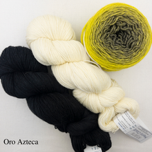 Load image into Gallery viewer, Ombre Woven Scarf Kit | Artyarns Merino Cloud, Freia Superwash Merino Silk Sport &amp; Weaving Pattern (#399)
