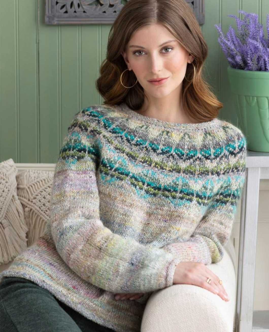 Tadmor Fair Isle Pullover Knitting Kit | Noro Silk Garden Tadmor Fair Isle Pullover Knitting Kit | Noro Silk Garden