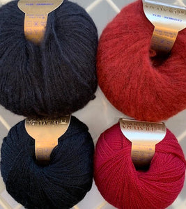 Cashmere Bias Wrap-Scarf Knitting Kit | Nirvana, Superior & Knitting Pattern (#282)