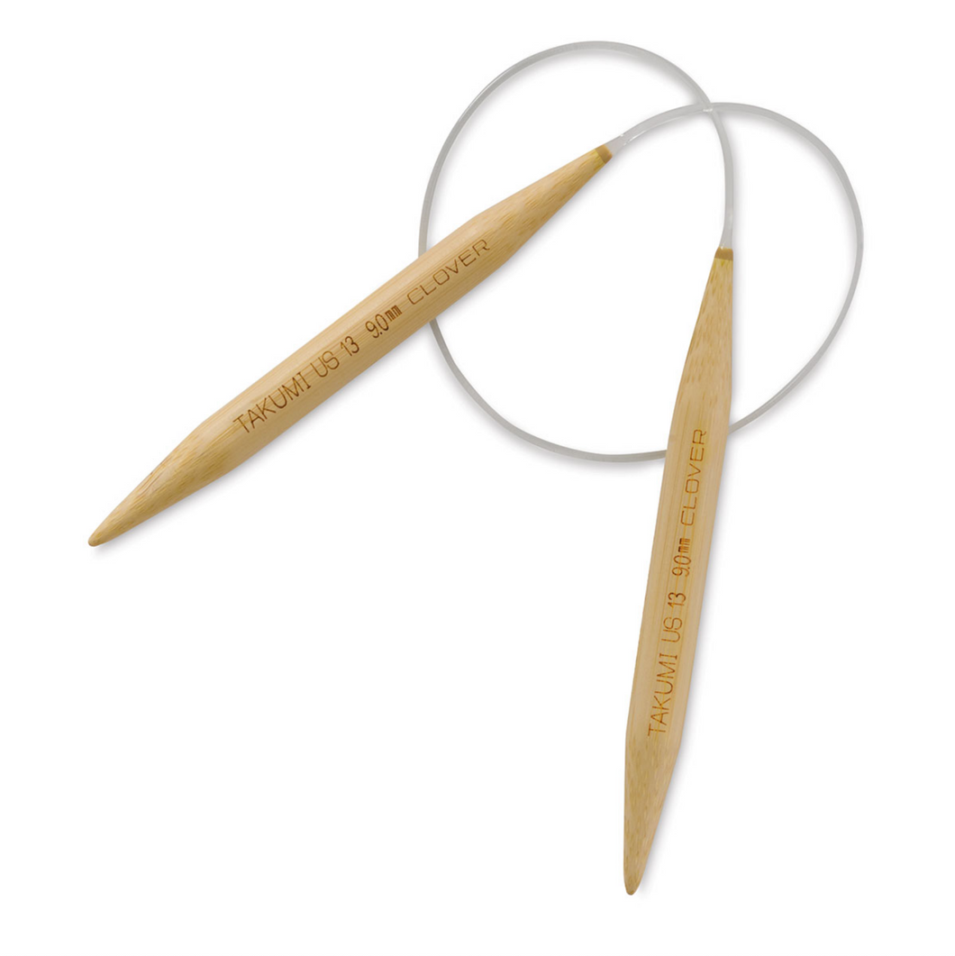 Clover Takumi Bamboo 9 Inch Circular Knitting Needle Size 7 