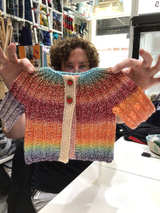 Knitbot Yoked Cardigan Knitting Kit | Feederbrook Farm Entropy DK & Knitting Pattern