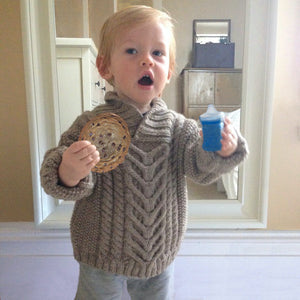 slank ingen forbindelse det er nytteløst Baby Fisherman's Pullover Knitting Kit | Plymouth Galway & Knitting Pa –  ATELIER YARNS