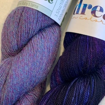 emPower People | Queensland Collection Llama Lace in Turq Royal Purple & Dream in Color Smooshy with Cashmere in Galaxy