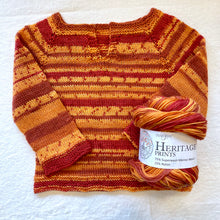 Load image into Gallery viewer, Easiest Baby Sweater Ever (Cascade Heritage version) Knitting Kit | Cascade Heritage Prints &amp; Knitting Pattern (#320D)
